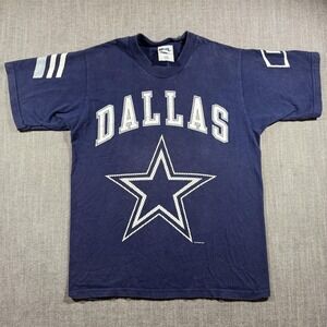 Vintage Dallas Cowboys Shirt Boys 16 Blue NFL Football Pro Player 90s Made USA